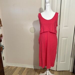 Toad&Co Sleeveless Red Midi Dress